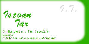 istvan tar business card